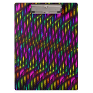 Glass Gem Pink Yellow Mosaic Abstract Artwork Clipboard