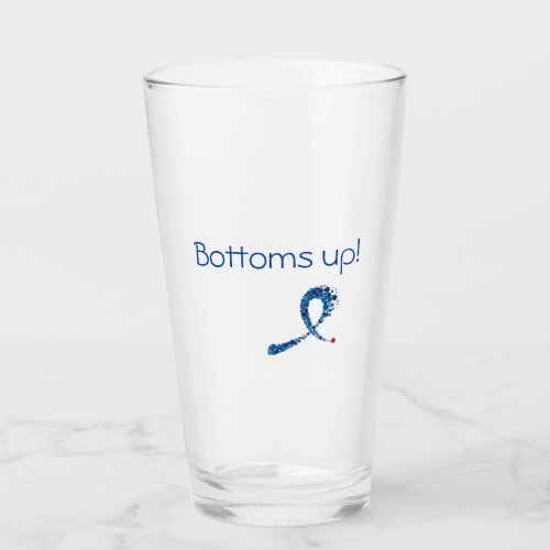 Glass gift for colonoscopy colon cancer awareness