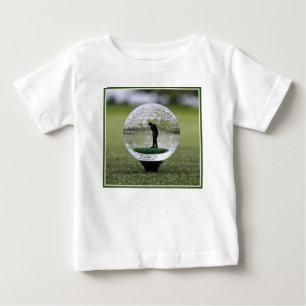 Glass Golf Ball With Golf Player Inside, Baby T-Shirt
