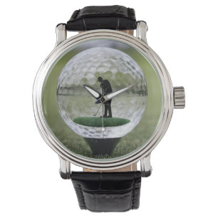 Glass Golf Ball With Golf Player Inside, Watch