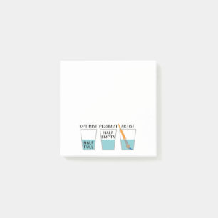 Glass Half Full Funny Meme Post-it Notes