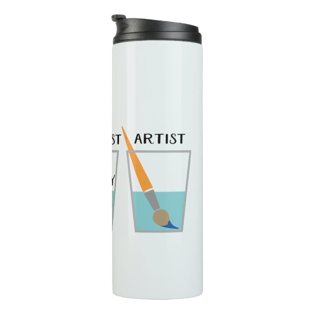 Glass Half Full Funny Meme Thermal Tumbler (Rotated Right)