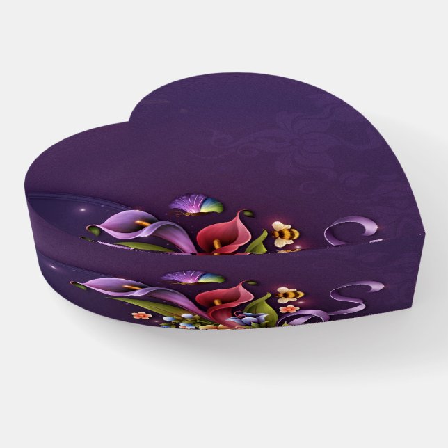 Glass Heart Paperweight (Angled)