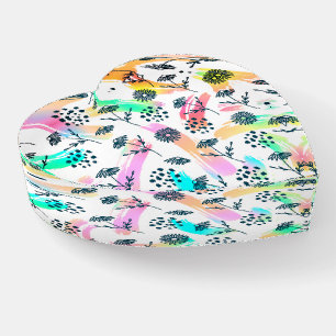 Glass Heart Paperweight