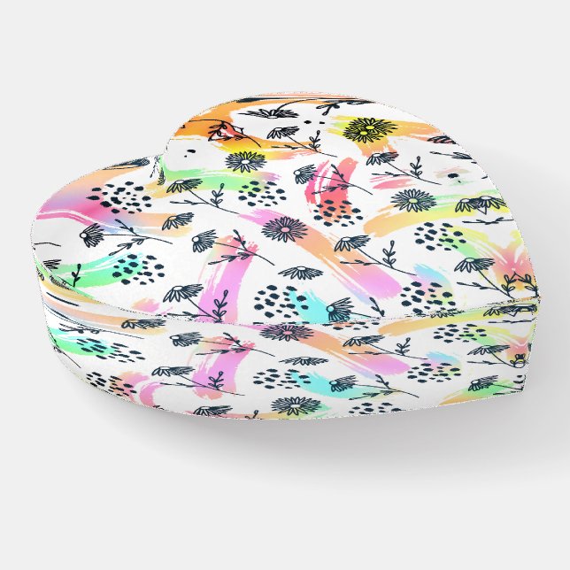 Glass Heart Paperweight (Angled)