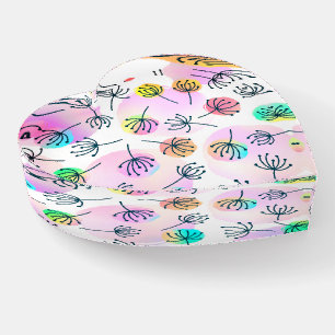 Glass Heart Paperweight