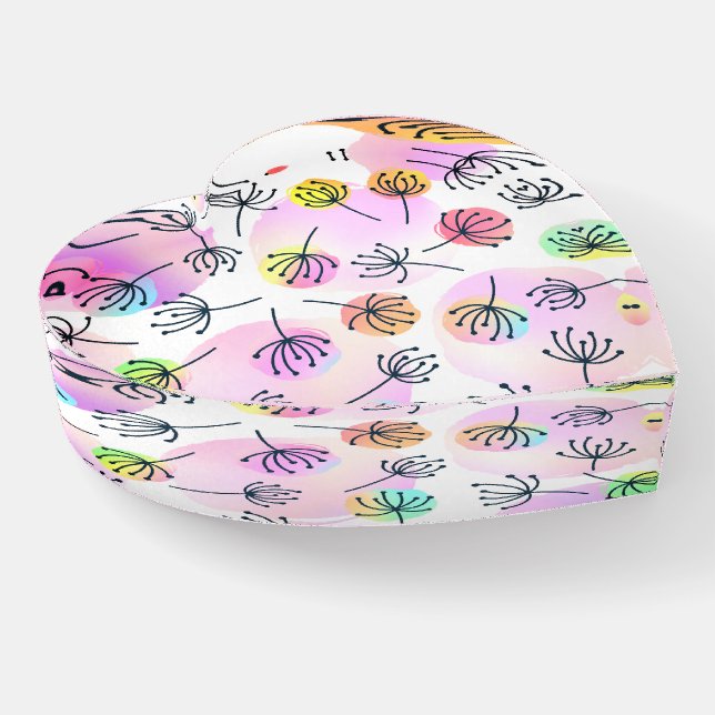 Glass Heart Paperweight (Angled)