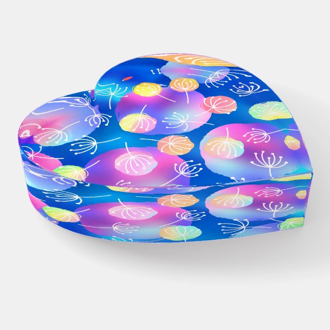 Glass Heart Paperweight (Angled)