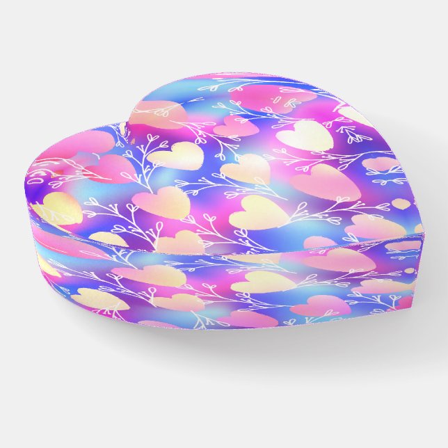 Glass Heart Paperweight (Angled)