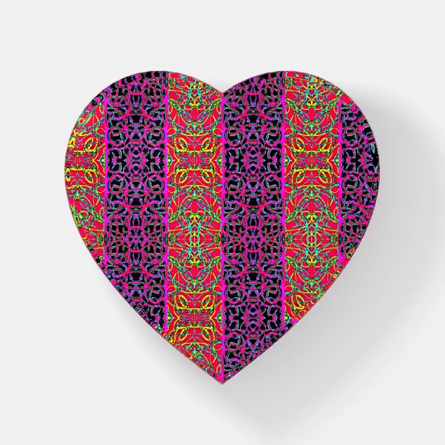 Glass Heart Paperweight  (Front)