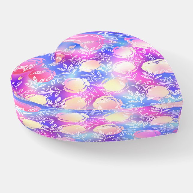 Glass Heart Paperweight (Angled)