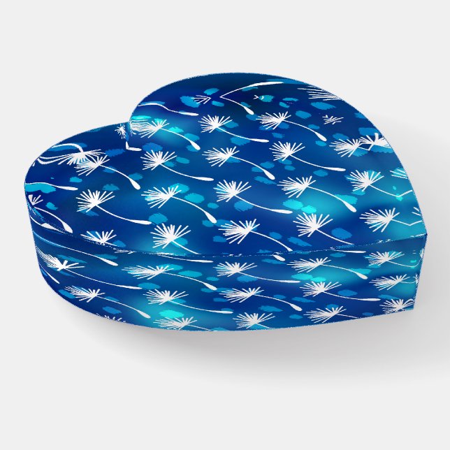 Glass Heart Paperweight (Angled)