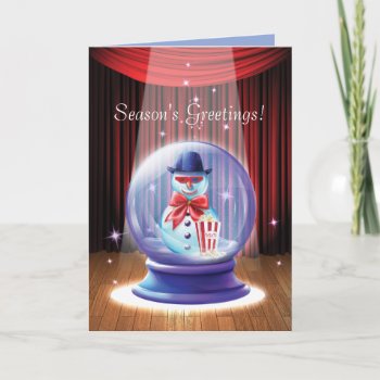Glass Holiday Fantasy Corporate Greeting Card by MyBindery at Zazzle