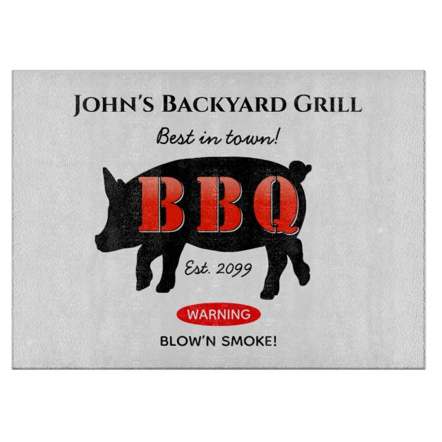 Glass Home Grilling Cooking Men Kitchen Cutting Board (Front)