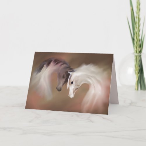 Glass Horses  Greeting Card blank