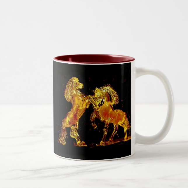 Glass Horses of Murano Italy Two-Tone Coffee Mug (Right)