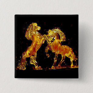 Glass Horses of Venice Italy Pinback Button