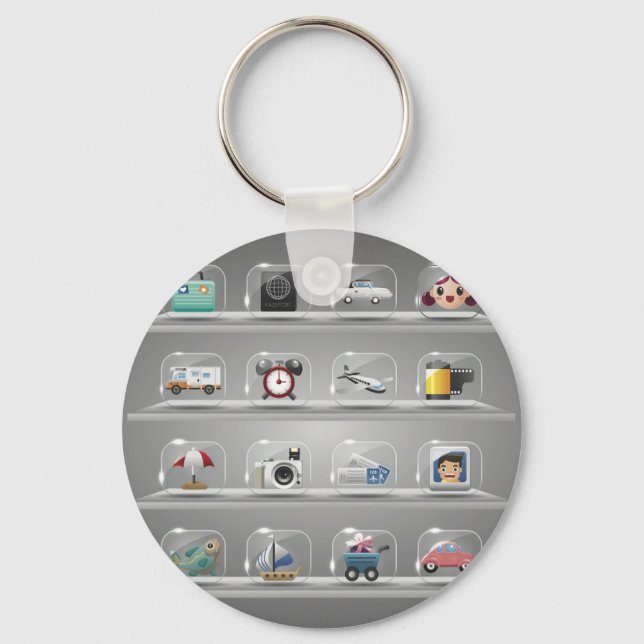 Glass Icons1 Keychain (Front)