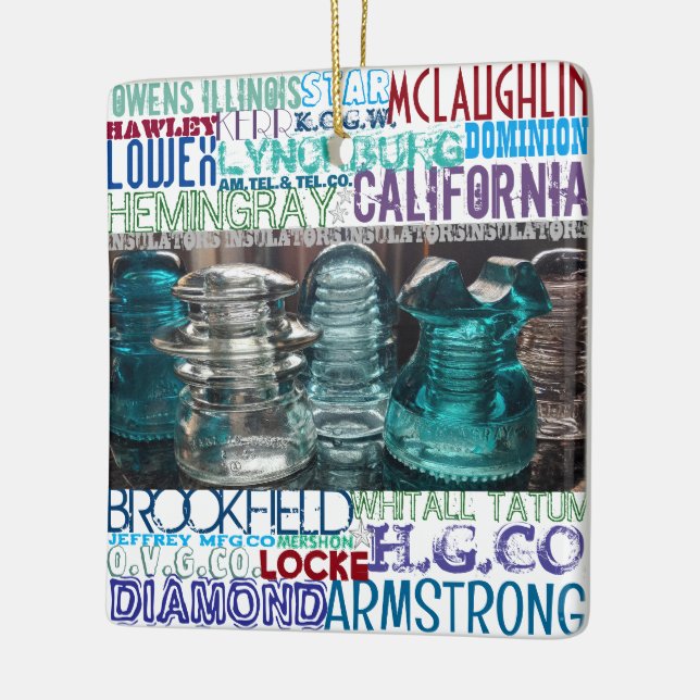 Glass Insulator COLLECTORS Ornament Gift (Left)