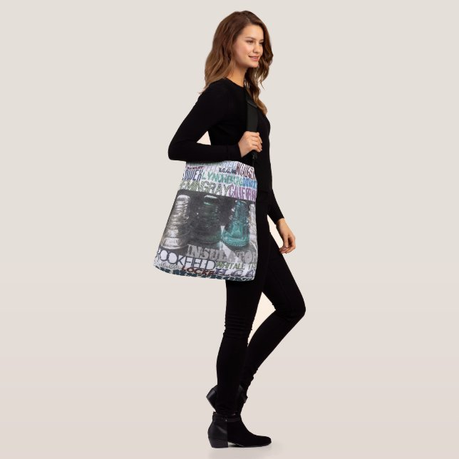 Glass Insulator Custom All-Over-Print Tote Bag (On Model)