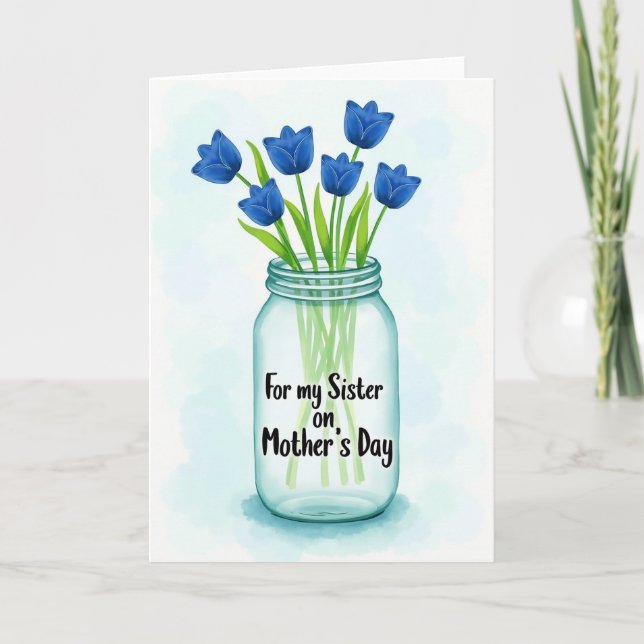 Glass Jar Mothers Day Card (Front)