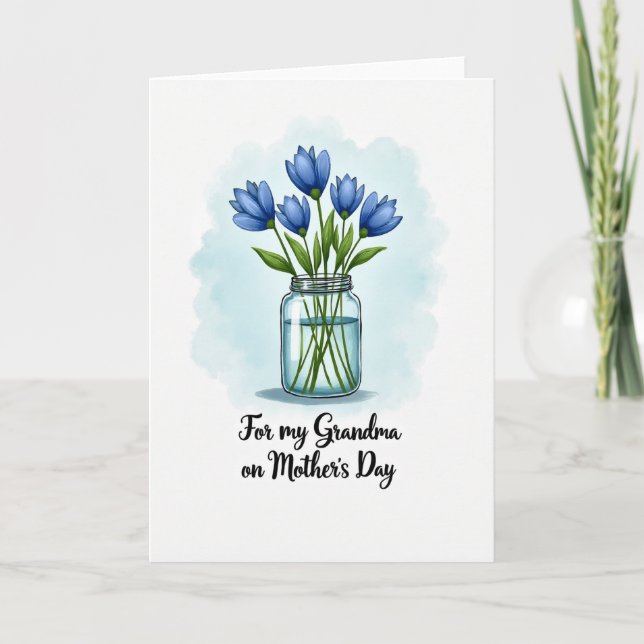 Glass Jar Mothers Day Wish Card (Front)