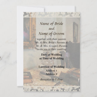 Glass Lamp and Stereopticon Wedding Products Invitation