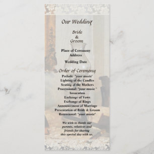 Glass Lamp and Stereopticon Wedding Program