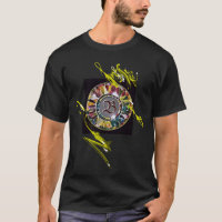 Glass Mandala Initial Decorative Fashion T-shirt