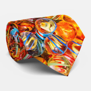 Glass marble colorful game marbles old school neck tie