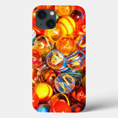 Glass marbles colorful vintage nostalgic iPhone 13 case