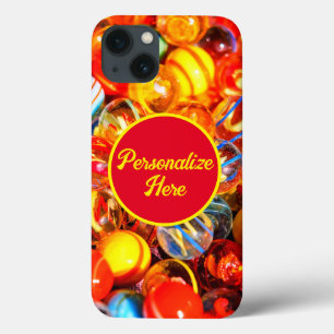 Glass marbles colorful vintage nostalgic iPhone 13 case