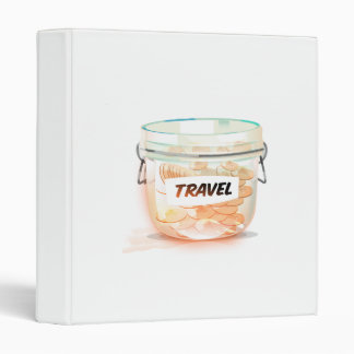 Glass Money Travel Jar 3 Ring Binder