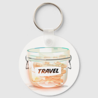 Glass Money Travel Jar Keychain