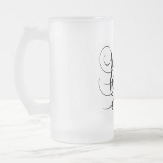 Glass mug fosco 473 ml Design Musical Notes
