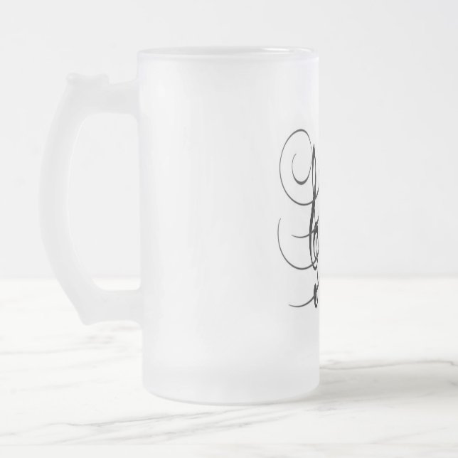 Glass mug fosco 473 ml Design Musical Notes (Left)