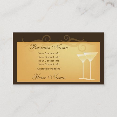 Glass of Ð¡hampagne Business Cards