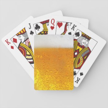 Glass Of Beer #1 Playing Cards by TheArtOfPamela at Zazzle
