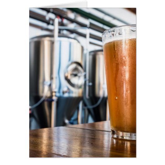 Glass of Beer at Microbrewery Cards (Front)