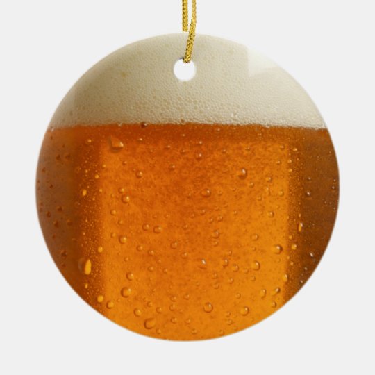 Glass of Beer Ceramic Ornament