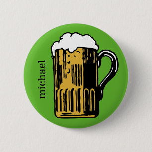 Glass of Beer custom name & color button