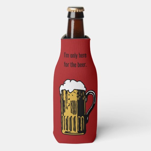 Glass of Beer custom text bottle cooler