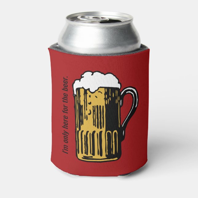 Glass of Beer custom text can cooler (Can Back)