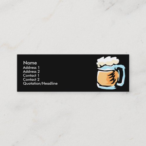 Glass of Beer Profile Cards Business Card Template