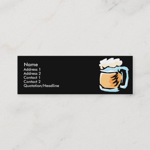 Customizable Glass of Beer Profile Cards Business Card Template