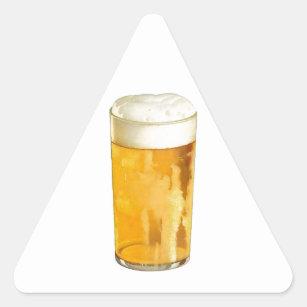 Glass of Beer Triangle Sticker