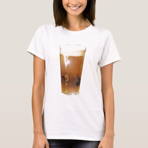 Glass of Beer with Foam T_Shirt