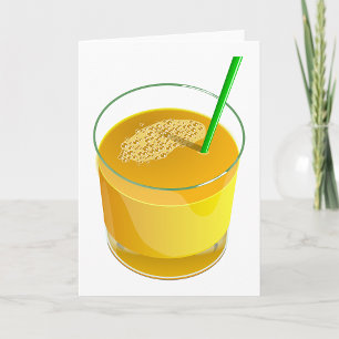 Glass Of Juice Greeting Cards