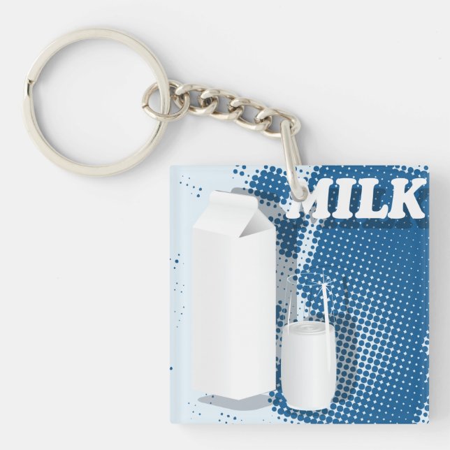 Glass Of Milk Keychain (Front)