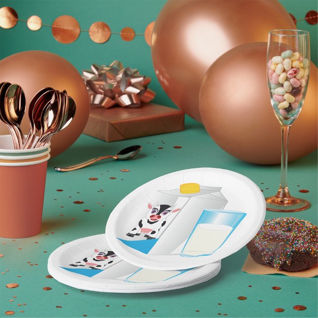 Glass Of Milk Paper Plates (Creator Uploaded)